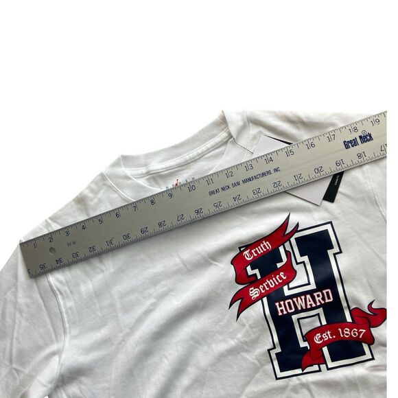 Nike T-Shirt WMNS S White Air Jordan Howard University Heavy Weight HBCU Jumpman - Picture 7 of 9
